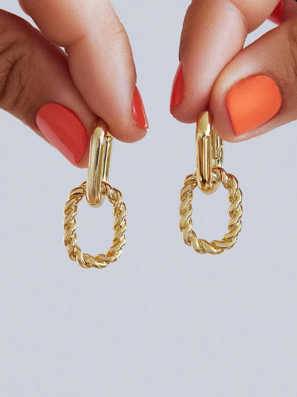 NWT Ana Luis Ash Double Hoop Earrings